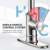 Kitchen Faucet- 3 Modes Pull Down Sprayer Kitchen Sink Faucet; Brushed Nickel Kitchen Faucet Single Handle; 1or3 Holes with Deck Plate; 100% Lead-Free