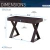 Techni Mobili Trendy Writing Desk with Drawer; Espresso