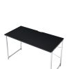 Tennos Writing Desk; Black &amp; Chrome Finish 93195