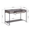 43.3"W x 21.6"D x 29.3"H Computer Desk with One Drawer; Walnut & Black