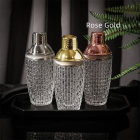 Iceglass Cocktail Shaker Stainless Steel Lid (Option: Rose Gold)